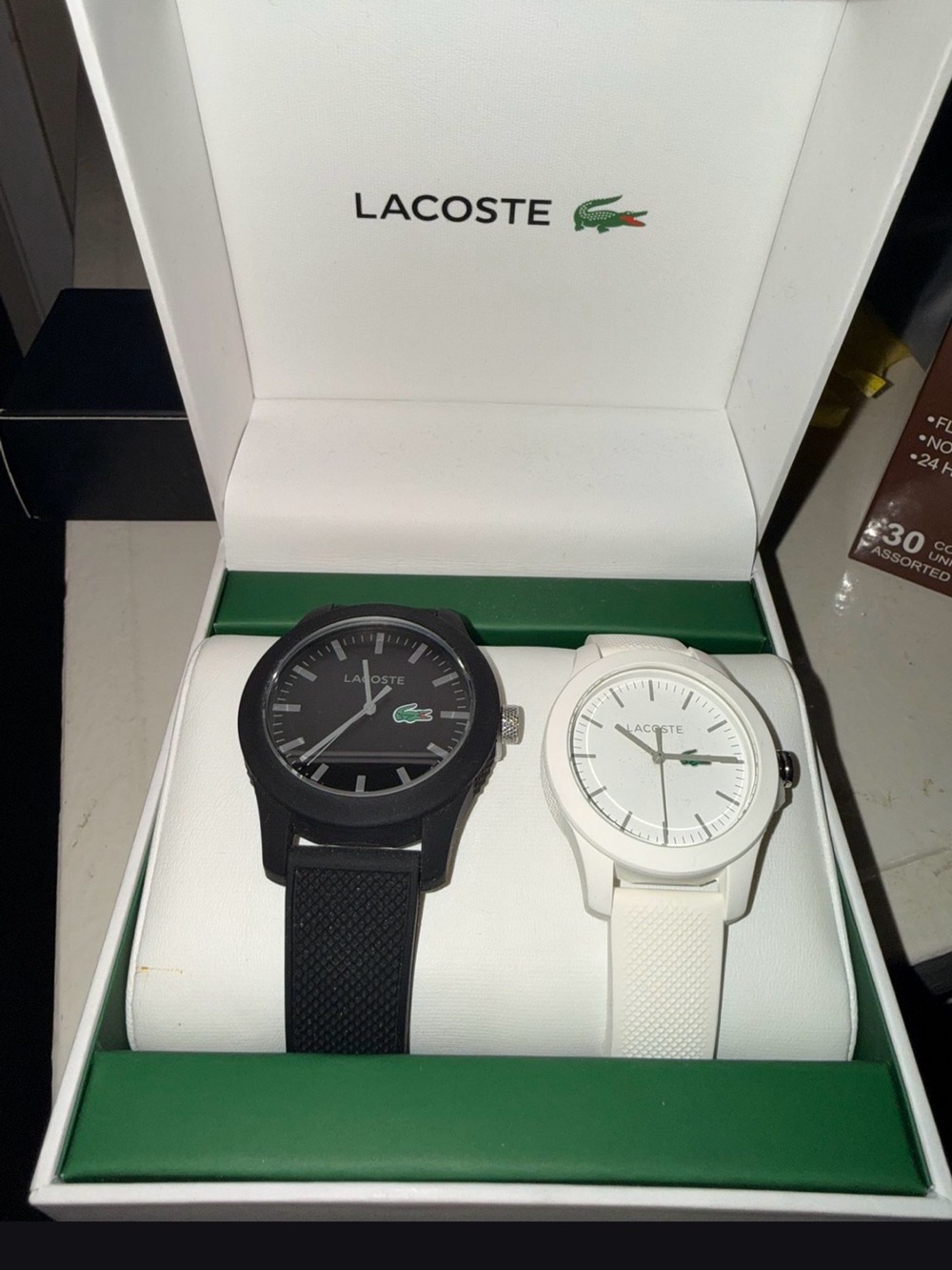 Lacoste Men's Two-Piece Watch Set - Black & White